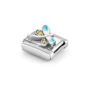 Nomination Blue Dragonfly Classic Composable charm with blue enamel and golden cubic zirconia