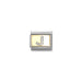 Nomination Classic Link Letter J on yellow-gold plate with silver glitter – charm for Nomination Bracelets.
