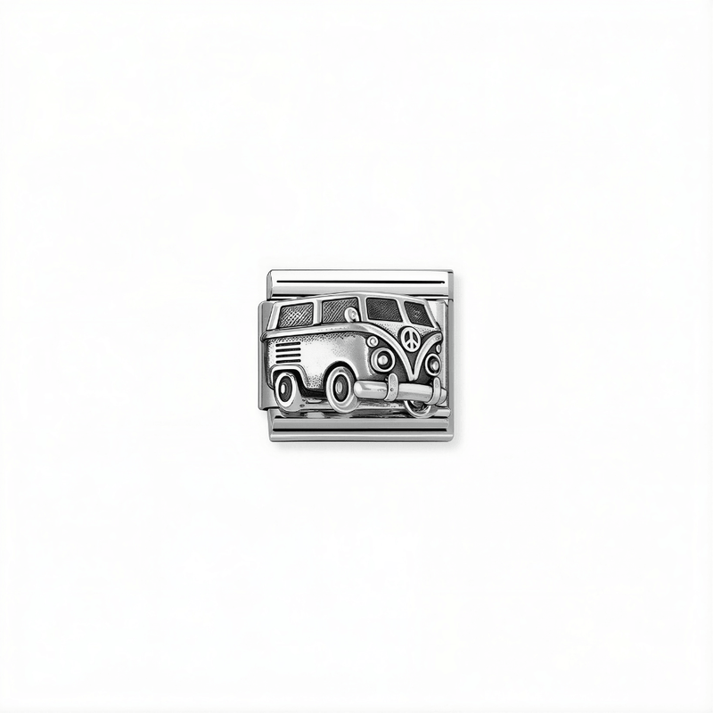Nomination Classic camper van link in silver for Nomination Composable Classic bracelets