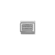 Nomination Chain Detail Vintage Classic Link charm in stainless steel and sterling silver