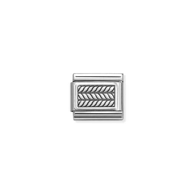 Nomination Chain Detail Vintage Classic Link charm in stainless steel and sterling silver
