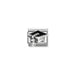 Close-up of Nomination Classic Link with black enamel graduation hat