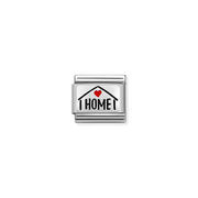 Nomination Composable Link Silver - Home with Red Heart