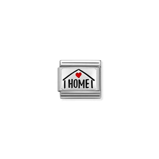Nomination Composable Link Silver - Home with Red Heart