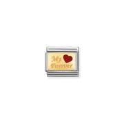 Nomination Classic Link with ‘My Forever’ engraving and red enamel heart