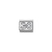 Nomination Classic Link number 30 in sterling silver with white cubic zirconia, Composable bracelet charm