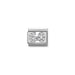 Nomination Classic Link number 60 in sterling silver with white cubic zirconia, Composable bracelet charm