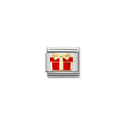 Nomination Classic Link with yellow-gold red gift box enamel