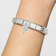 Nomination Classic Pendant Link with pastel enamel hot air balloon and white CZ pavé