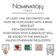 Nomination notice: at least one decorated Link must be purchased with a base bracelet; links are added unless requested.