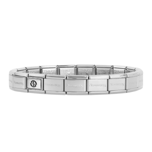 Nomination Classic stainless-steel Composable starter bracelet, 0.8cm width.