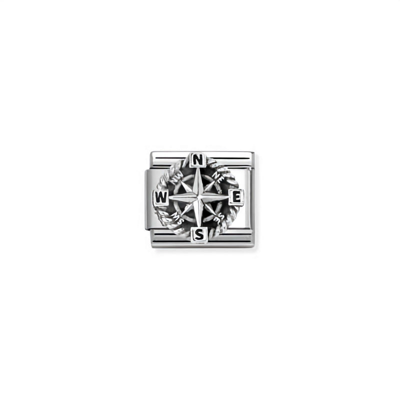 Nomination Classic compass link in silver for Nomination Composable Classic bracelets