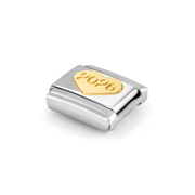 Nomination Composable Classic 2026 Gold Heart Link charm angled view
