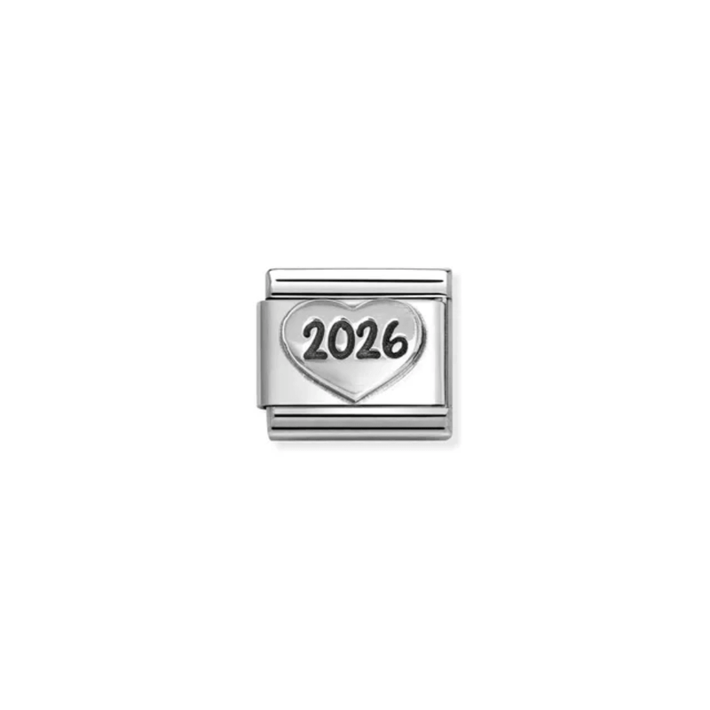 Nomination Composable Classic 2026 Heart Link charm front view
