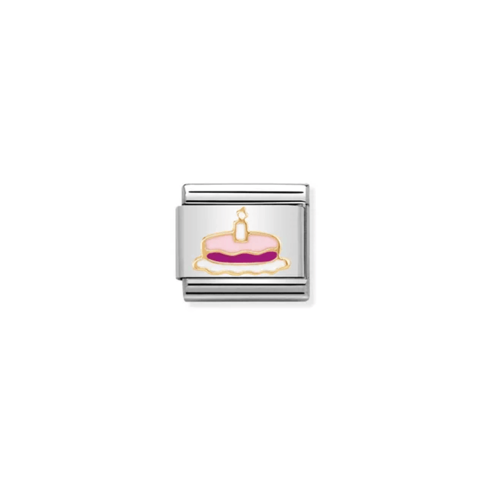 Nomination Composable Classic Birthday Cake Link charm with enamel detail
