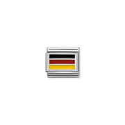 Nomination Composable Classic Germany Flag Link charm with black red and yellow enamel
