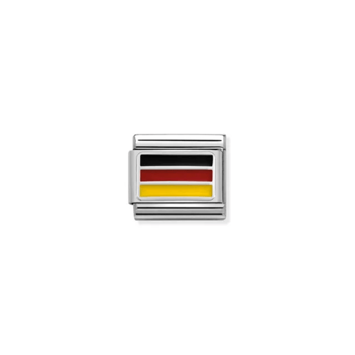 Nomination Composable Classic Germany Flag Link charm with black red and yellow enamel
