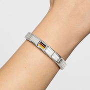 Nomination Composable Classic bracelet worn with Germany flag charm link

