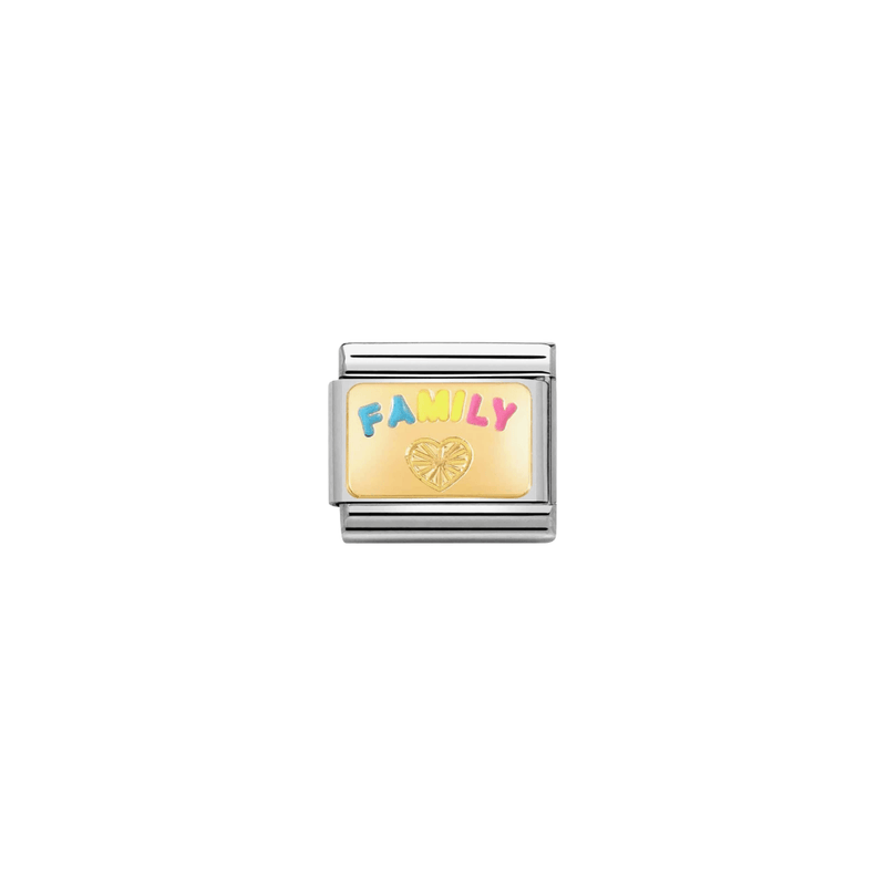 Nomination Composable Classic Gold Colourful Family Heart Link Charm