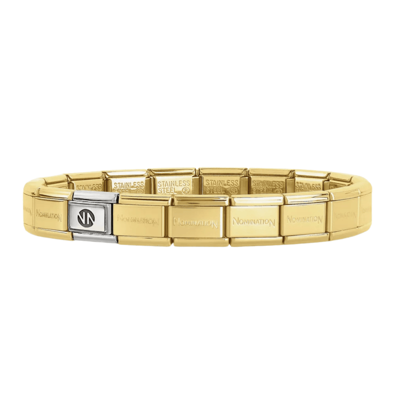 Nomination Composable Classic Gold Plated Starter Bracelet with sterling silver NN logo link