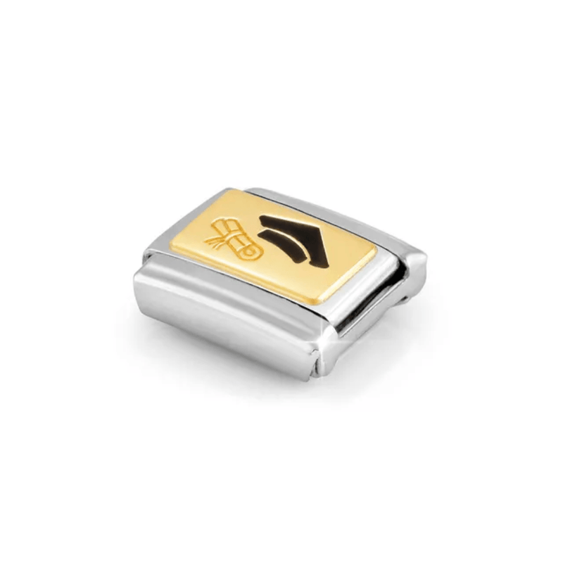 Nomination Composable Classic Graduation Cap Link charm angled view
