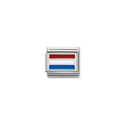 Nomination Composable Classic Holland Flag Link charm with red white and blue enamel
