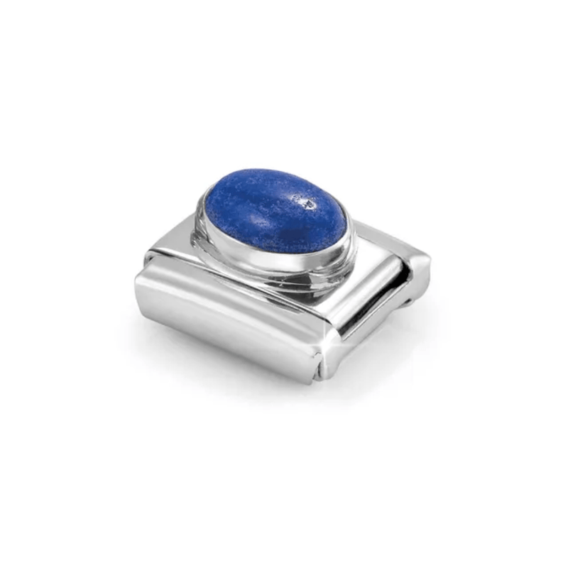Nomination Composable Classic Lapis Lazuli Stone Link charm angled view
