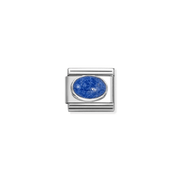 Nomination Composable Classic Lapis Lazuli Stone Link charm front view
