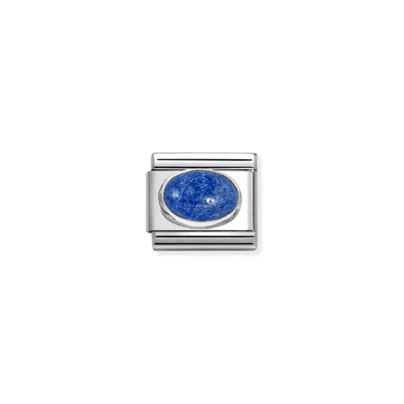 Nomination Composable Classic Lapis Lazuli Stone Link charm front view
