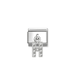 Nomination Composable Classic Letter H Pendant Link charm with white Cubic Zirconia
