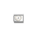 Nomination Composable Classic Link with white Mother of Pearl heart charm front view
