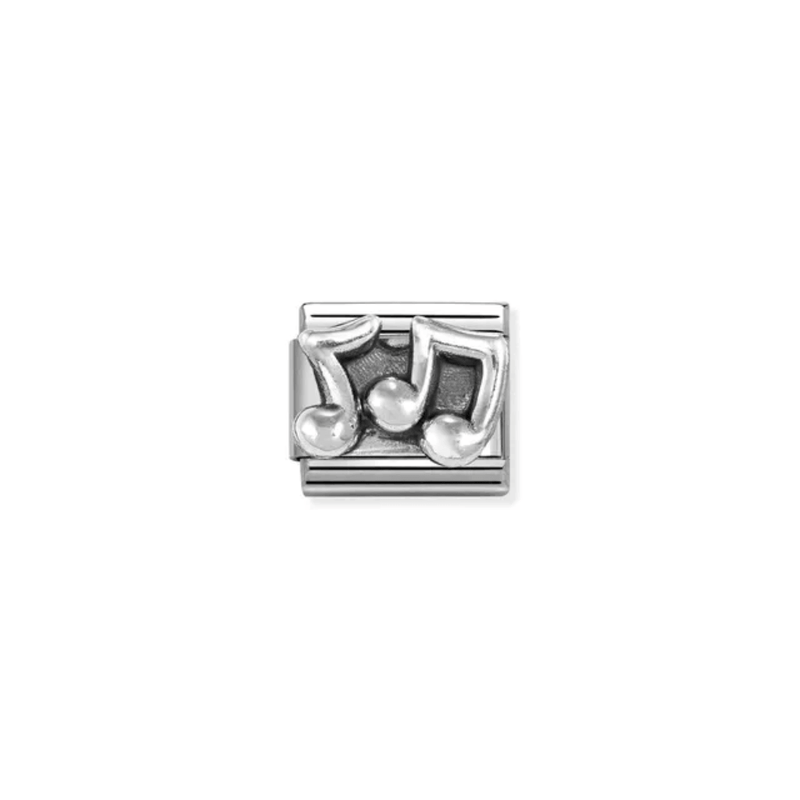 Nomination Composable Classic Music Notes sterling silver Link charm front view
