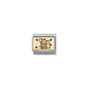 Nomination Composable Classic Pink Elephant Link charm with enamel detail
