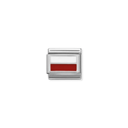 Nomination Composable Classic Poland Flag Link charm with red and white enamel

