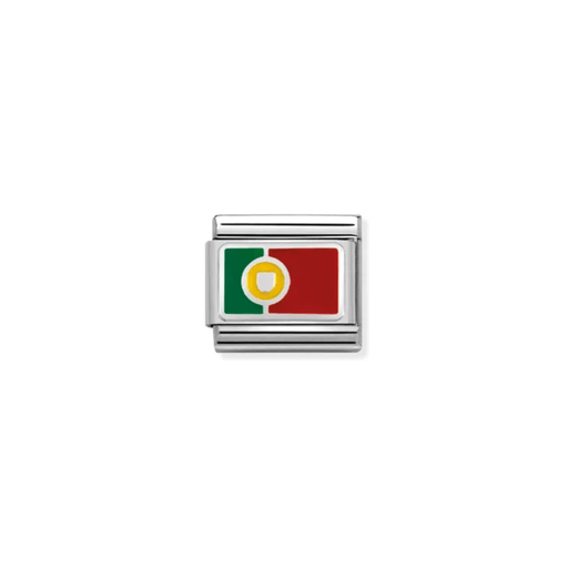 Nomination Composable Classic Portugal Flag Link charm with coloured enamel
