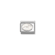 Nomination Composable Classic White Howlite Stone Link charm front view
