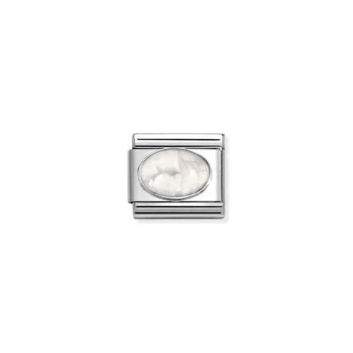 Nomination Composable Classic White Howlite Stone Link charm front view
