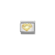 Nomination Composable Classic Link with yellow-gold etched heart on stainless steel