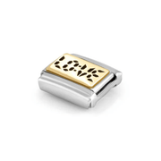 Angled product image of the Nomination Composable Classic Gold Digital Love Link Charm