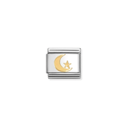 Nomination Composable Classic Moon and Star yellow gold Link charm