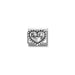 Nomination Classic link charm with FAMILY heart engraving in sterling silver on stainless steel, vintage oxidised finish