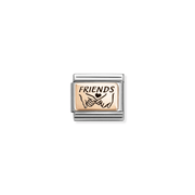 Nomination FRIENDS Pinky Promise Classic Link with rose gold plate, front view
