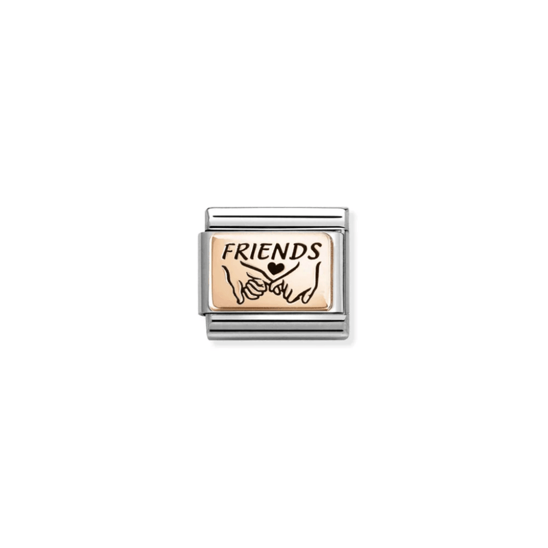 Nomination FRIENDS Pinky Promise Classic Link with rose gold plate, front view