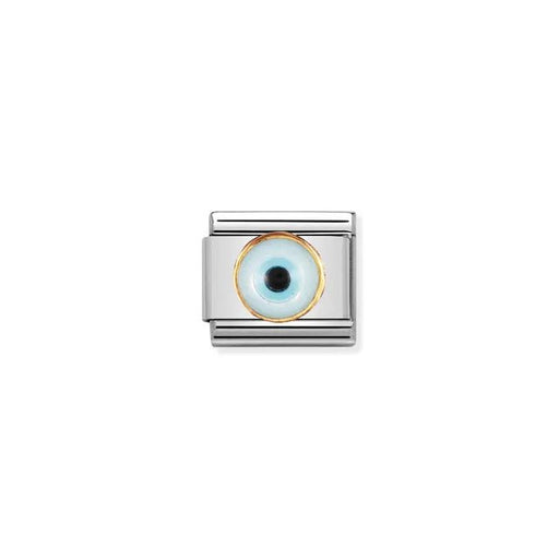 Nomination Gold Greek Eye talisman Classic Link on stainless steel