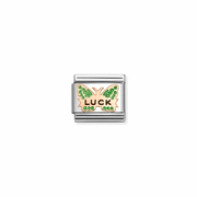 Nomination Classic green butterfly luck link in 9k rose gold for Nomination Composable Classic bracelets