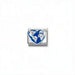 Nomination Classic heart globe link in silver with blue enamel for Nomination Composable Classic bracelets