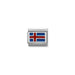 Nomination Classic Link Icelandic Flag charm worn on silver bracelet