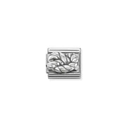Nomination Classic link charm with sterling silver knot, vintage oxidised finish on stainless steel