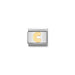 Nomination Letter C Classic Link charm in stainless steel with bonded yellow-gold initial