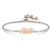 Nomination Milleluci BEST FRIEND adjustable bracelet in rose gold-tone PVD with white cubic zirconia